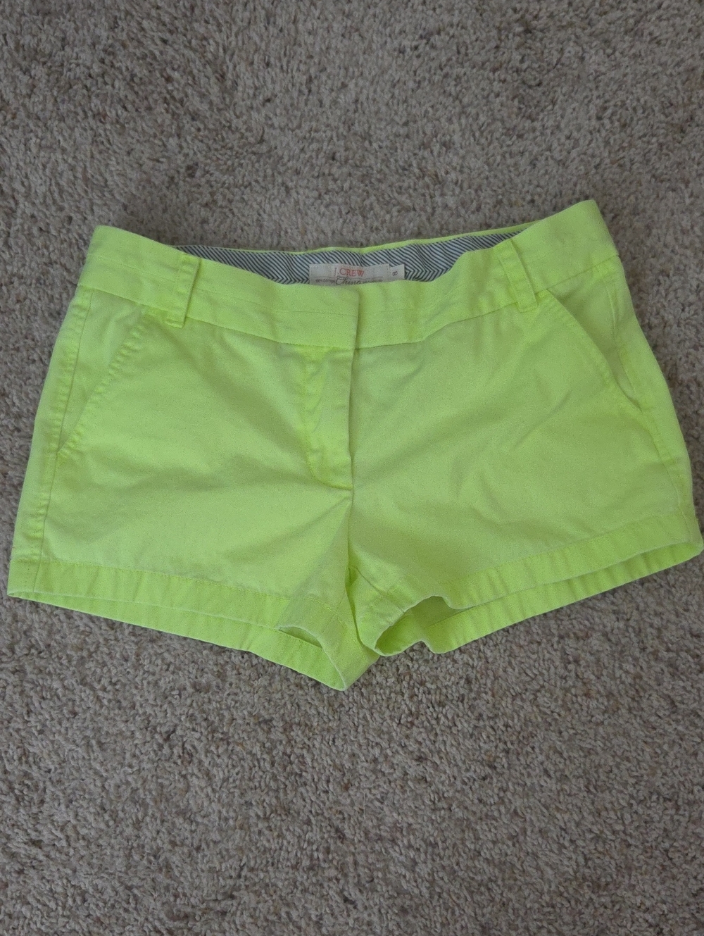 J. Crew Neon Yellow Chino Shorts
